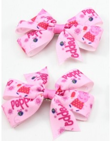 PEPPA PIG RIBBON BOW HAIR CLIP